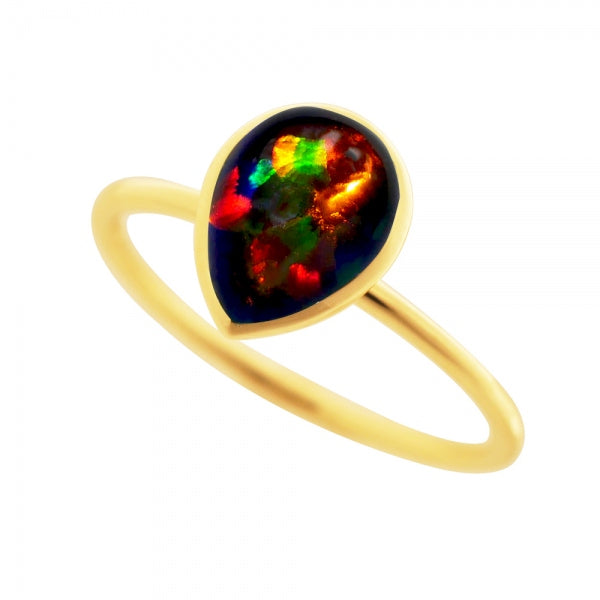 K18 ブラックオパール 指輪 品番r20-410リング(指輪)