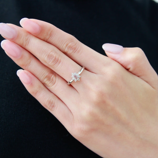 結婚指輪　プラチナ　ピンクダイヤモンド　4号