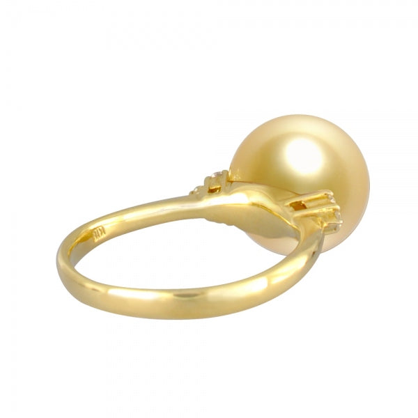 kaojewelryK18 0.05ct ダイヤモンド 真珠 指輪