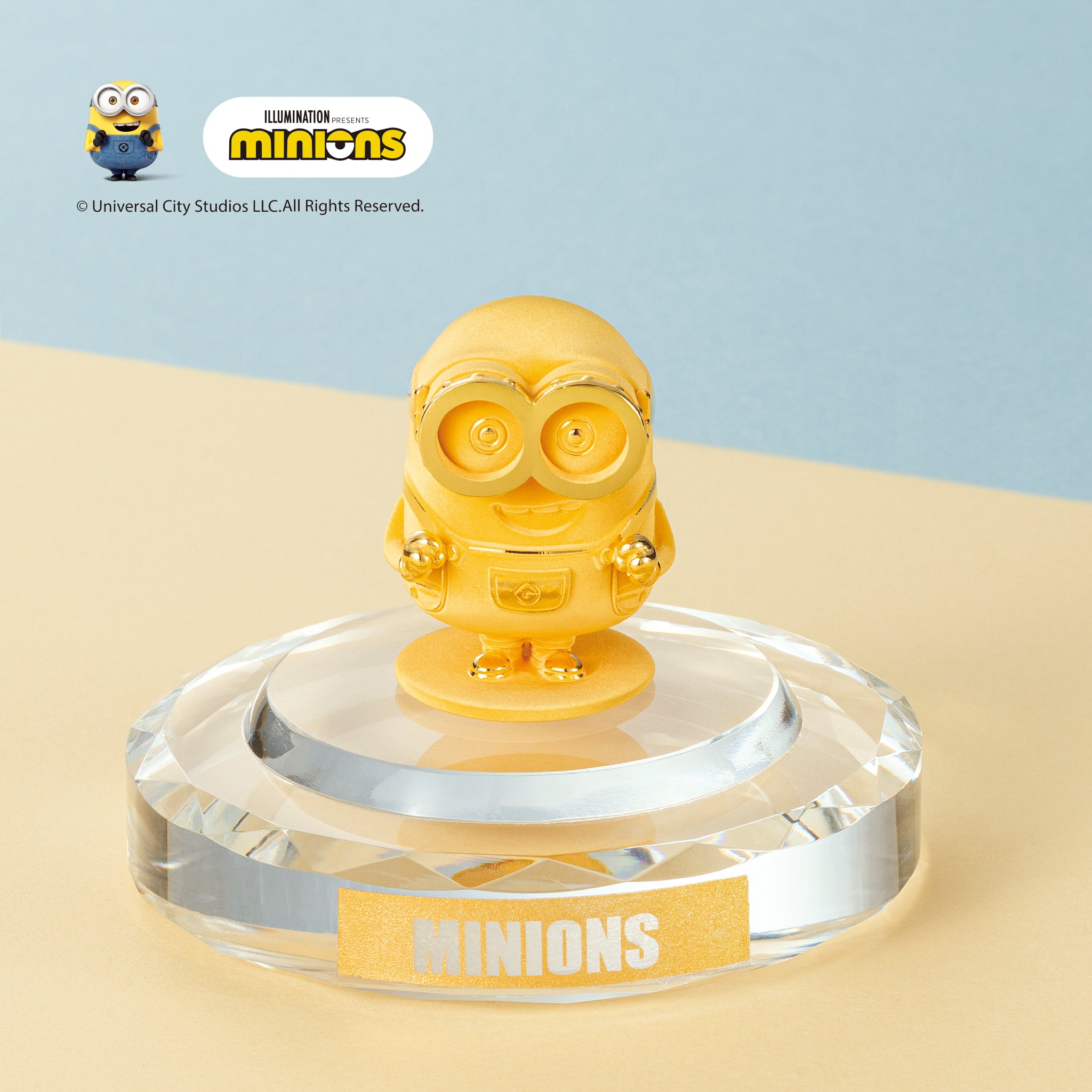 K24金製品(純金/minions/ミニオンズ/Bob/フィギア/14g)《24C50106》