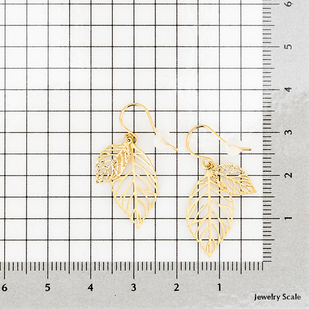 K18ピアス(リーフモチーフ)《24N02308》
