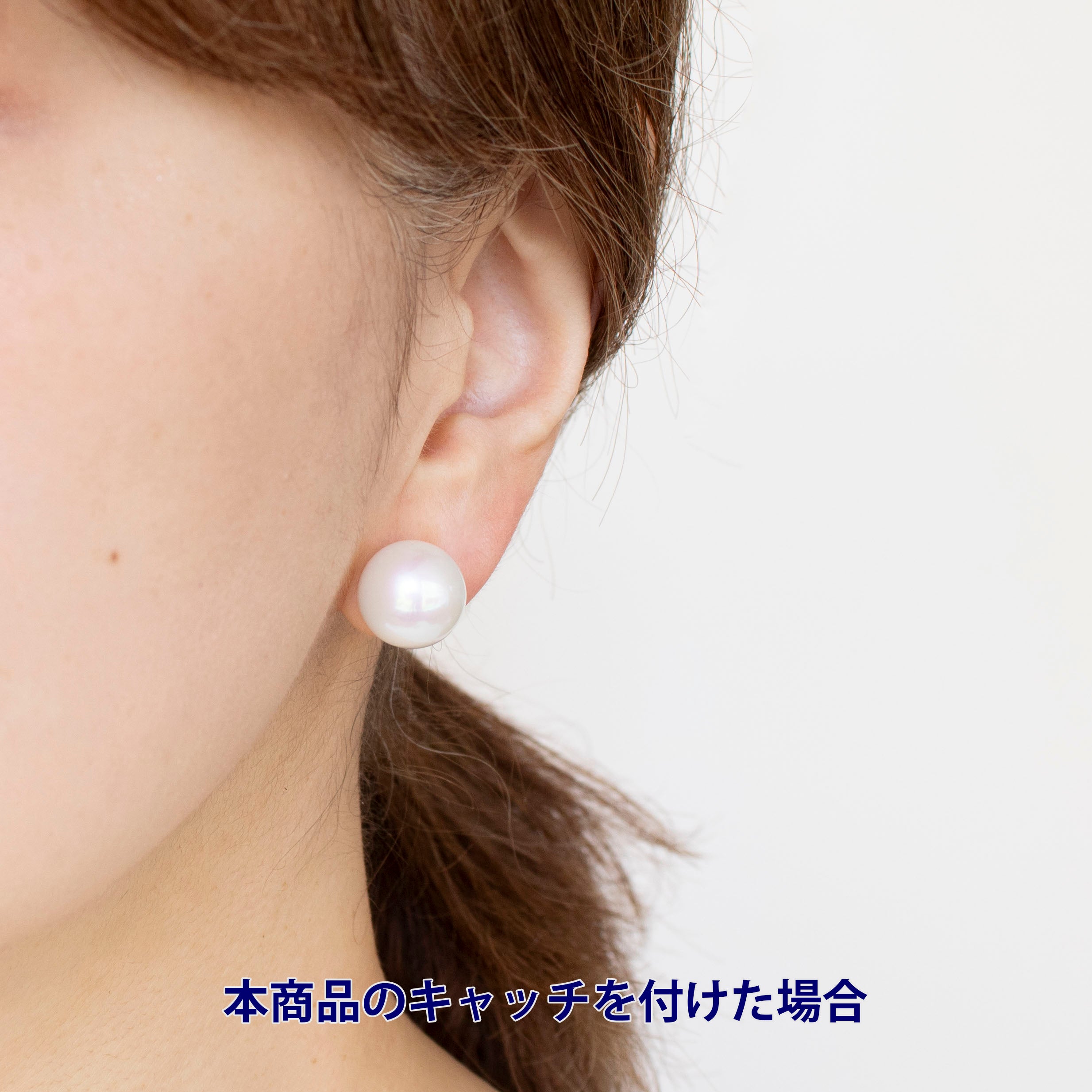 パール K18ピアス(淡水真珠/13mm/6月誕生石)《24V03601-W》