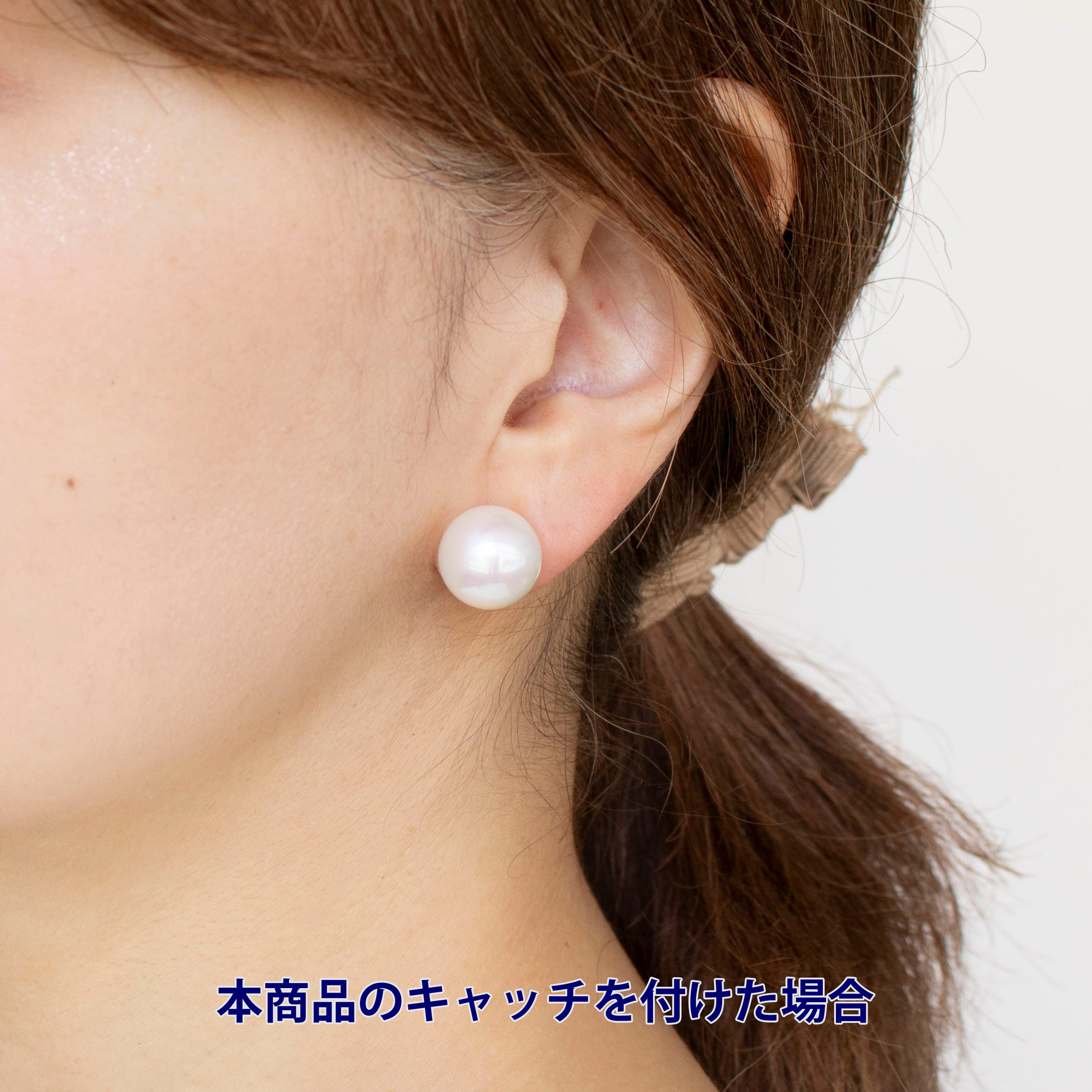 パール K18ピアス(淡水真珠/13mm/6月誕生石)《24V03601-W》